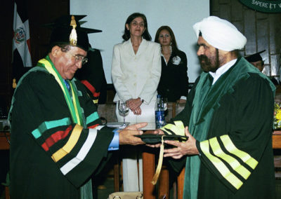 Honorary doctorate at the Universidad Tecnológica de Santiago, Dominican Republic.